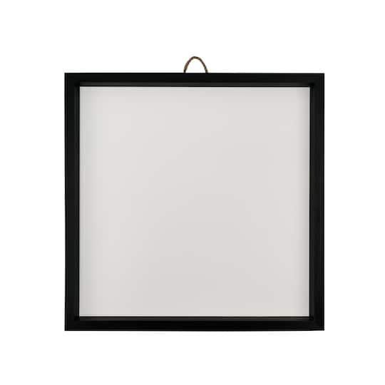 6 Pack: 12&#x22; x 12&#x22; White Plaque with Black Wood Frame by Make Market&#xAE;